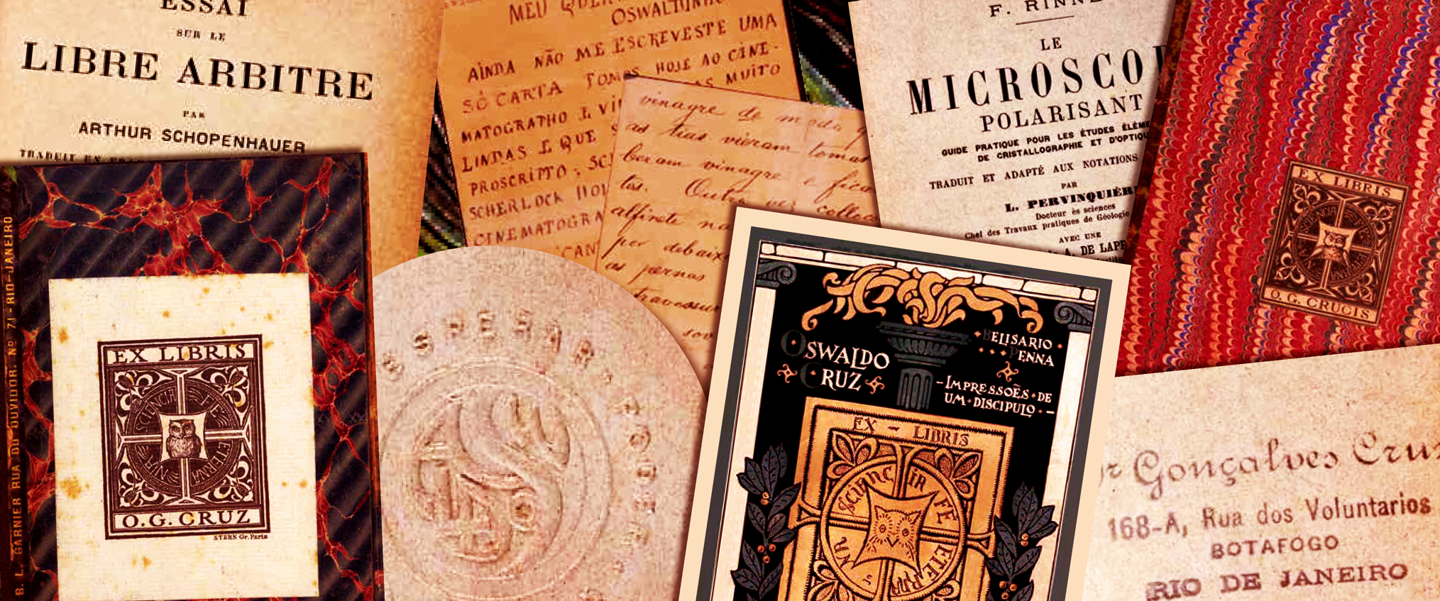 Catálogo reúne marcas de Oswaldo Cruz em livros e documentos