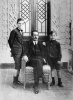 Carlos Chagas with his sons Evandro Chagas and Carlos Chagas Filho
This photo was taken on one of the verandahs of the Moorish Pavilion in the 1910s. Photo: Acervo COC