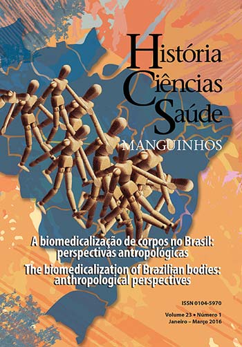 Capa de HCS-Manguinhos: "A biomedicalização de corpos no Brasil: perspectivas antropológicas"