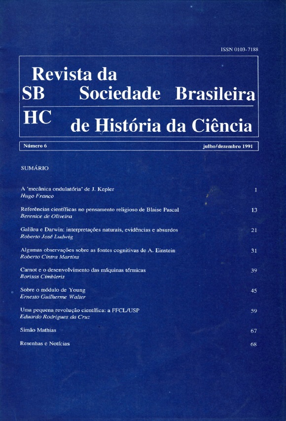 imagem de Outubro/2024 – “Artigos sobre História das Ciências”