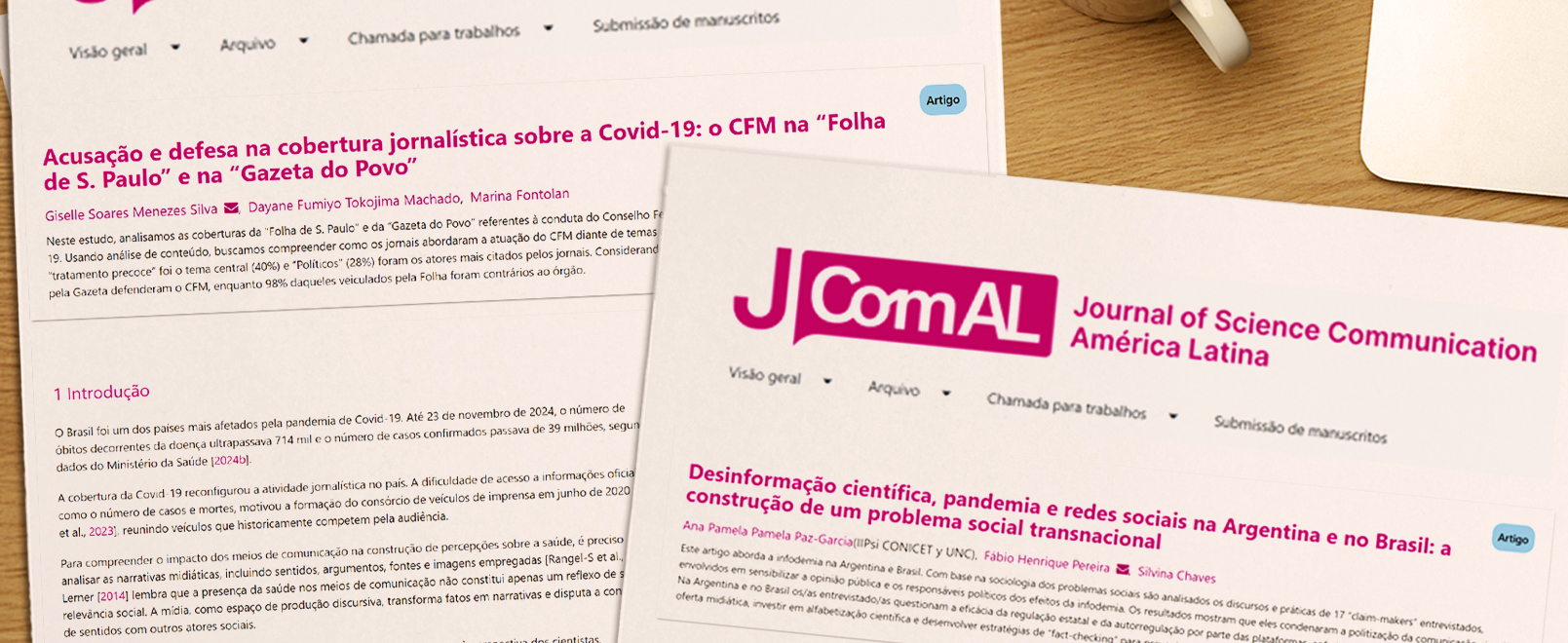 imagem de JCOM América Latina traz artigos sobre imprensa e desinformação durante a pandemia