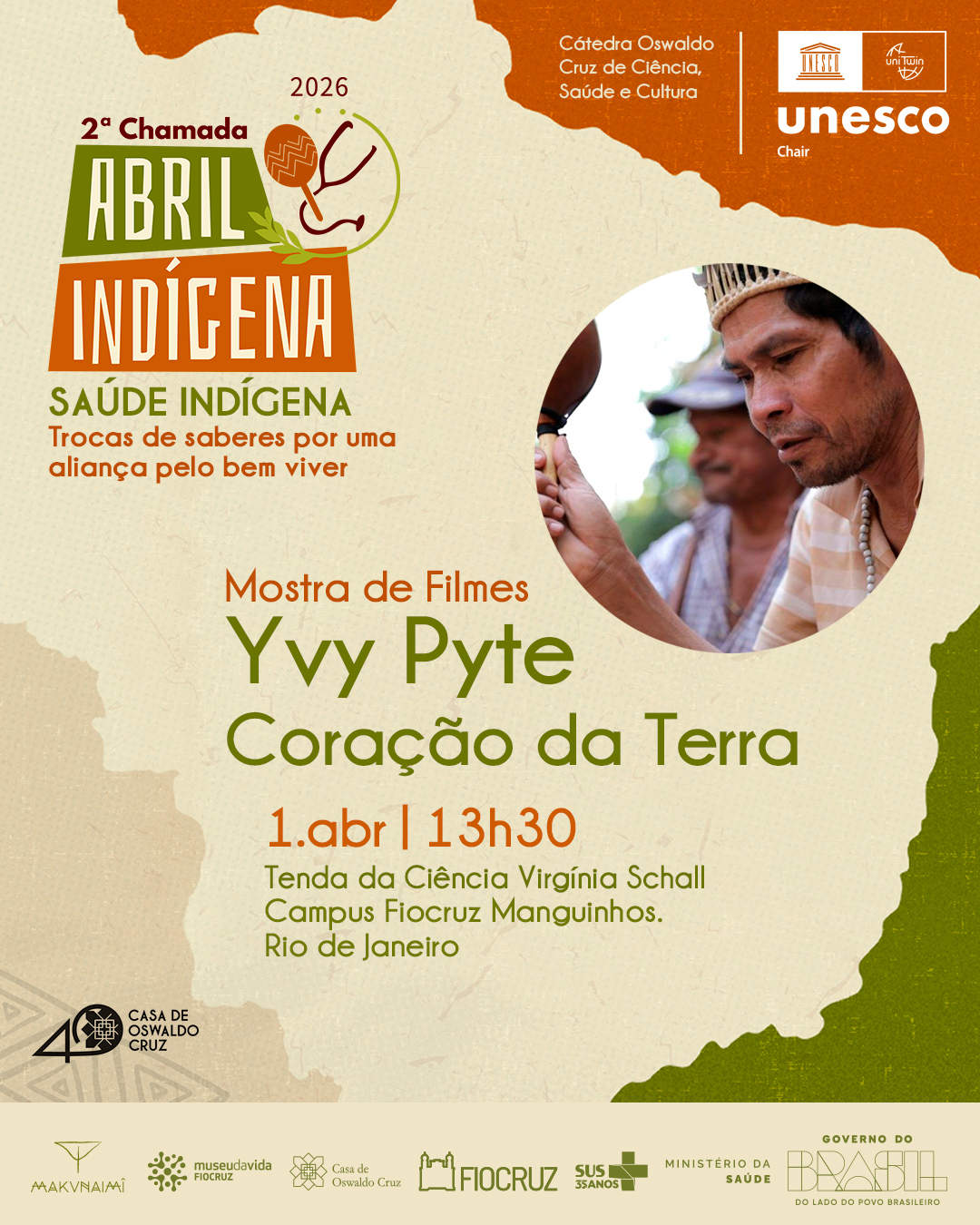Museu da Vida Fiocruz promove mostra de filmes no 2º Abril Indígena